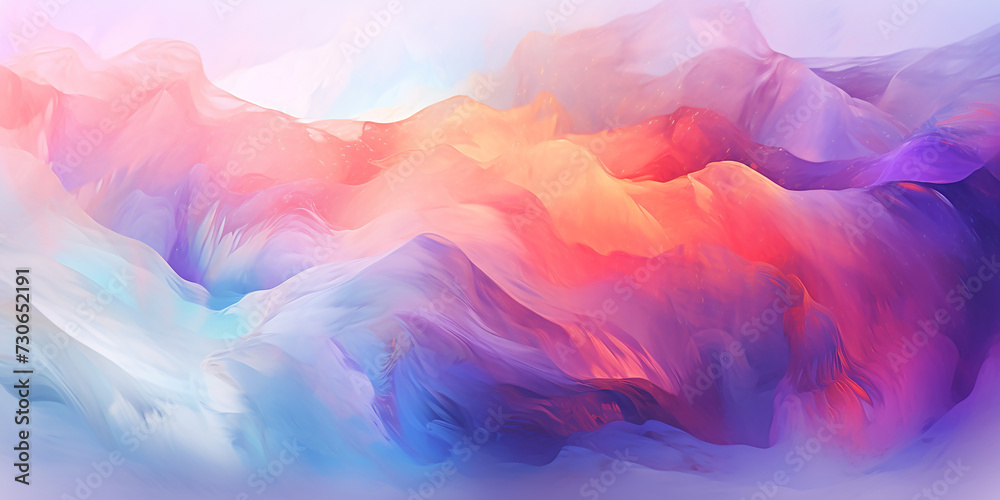 Molten celestial mists forming an intricate pattern in an abstract 3D space. Ai generated