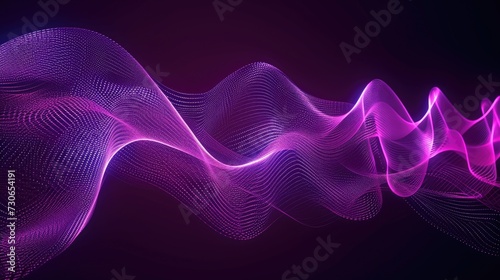 Dive into the dynamic energy of purple sound waves in an abstract background. Ai Generated.