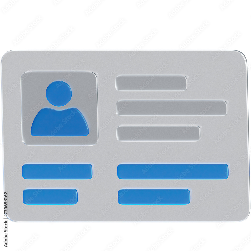 Business Card 3D Icon Business Card 3D Icon