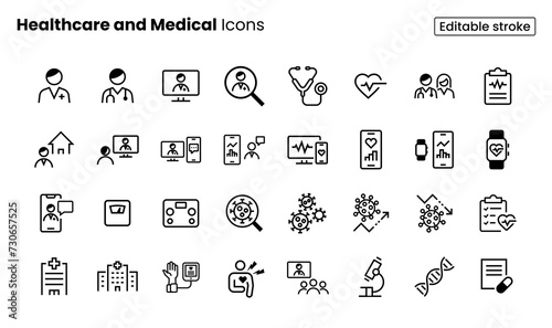 Healthcare and Medical Icon Set	
