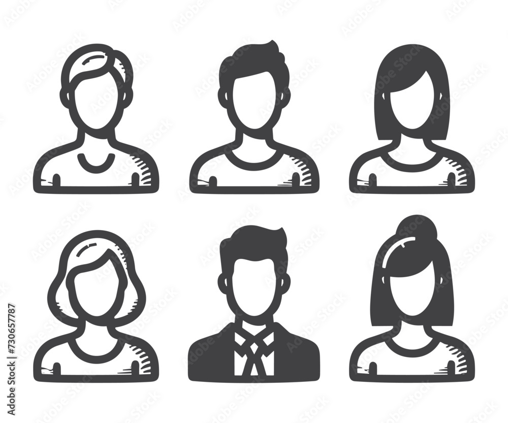User icon vector set. Profile and people silhouette collection. people icon set. person icon vector User icon vector set. Profile and people silhouette collection. people icon set. person icon vector