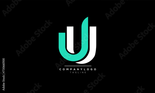 Alphabet letters Initials Monogram logo UU, UU INITIAL, UU letter