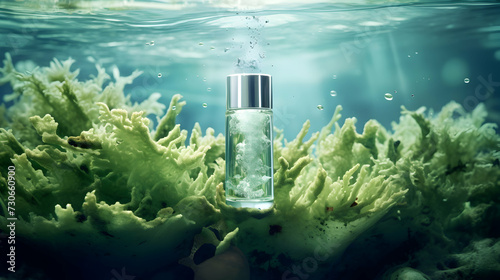 Sea Plant Collagen Extract Cosmetics Mockup © pawczar