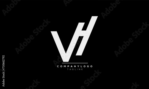 Alphabet letters Initials Monogram logo VH, VH INITIAL, VH letter