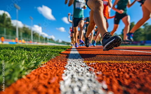 runner on the track