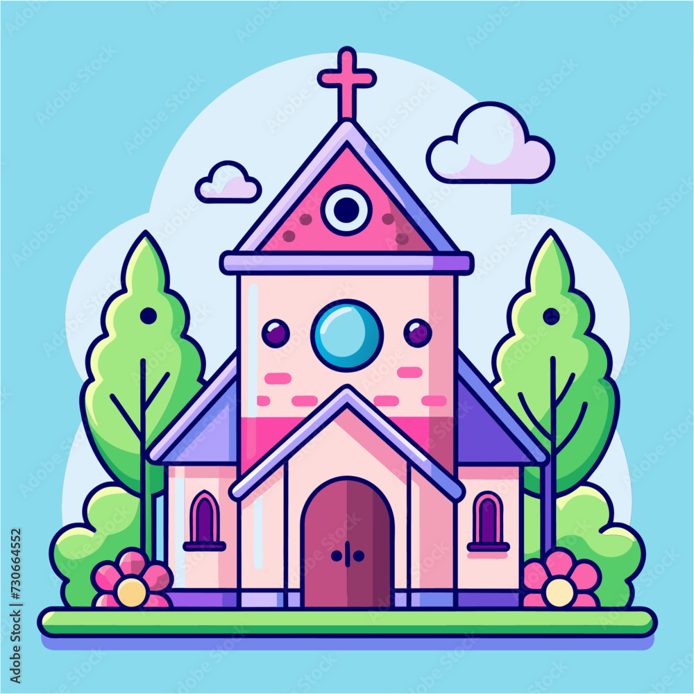 illustration of a church