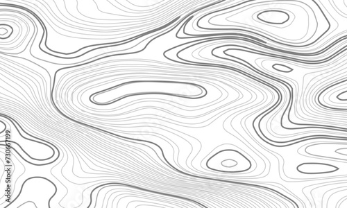 Wave topographic contour map, topographic wavy map line background. Abstract geographic wave grid line map. Geographic mountain relief background.