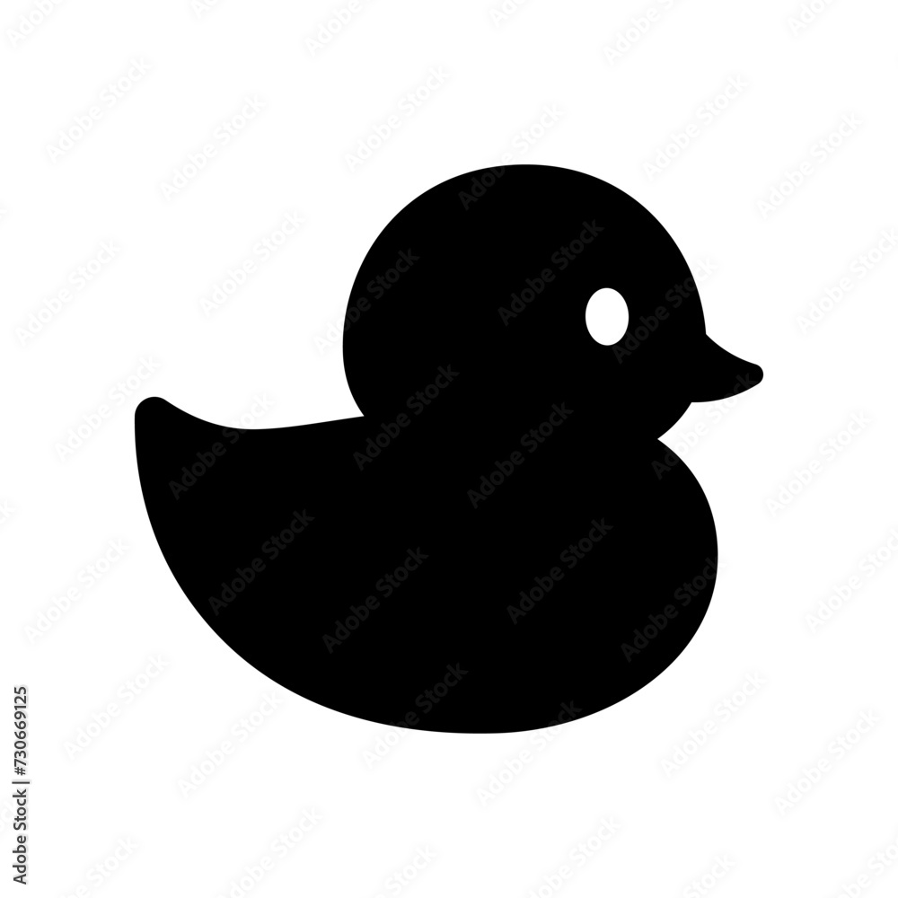 Rubber duck icon isolated on white background. Rubber duck icon isolated on white background.