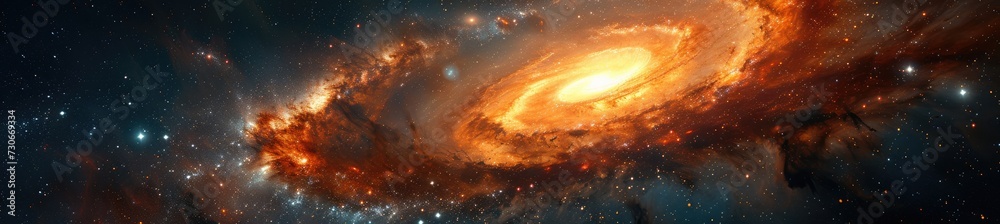 A massive interstellar gateway stands as a testament to cosmic engineering, framed by vibrant galaxies A massive interstellar gateway stands as a testament to cosmic engineering, framed by vibrant galaxies