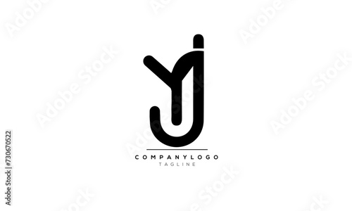 Alphabet letters Initials Monogram logo YJ, YJ INITIAL, YJ letter photo