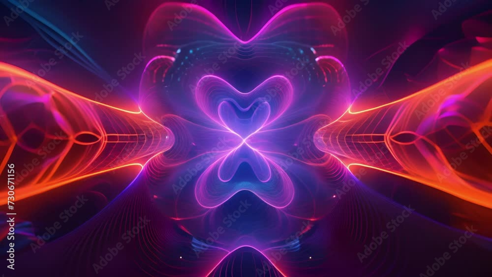 A kaleidoscope of sound and visuals unfolds before your eyes as electronically generated waves create striking patterns and arrangements.