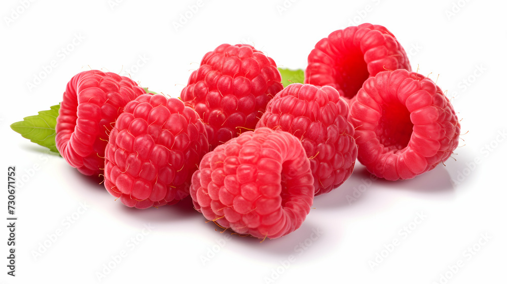 Sumptuous Raspberries on White Background, Perfect for Foodie Designs. Isolated. Sumptuous Raspberries on White Background, Perfect for Foodie Designs. Isolated.