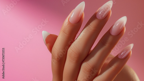 french manicure close up