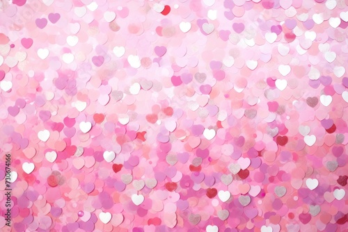 An image featuring a pink background adorned with a multitude of heart patterns.