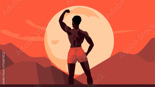African American vector art portraying strength and resilience  using powerful imagery  cultural symbols  and a visually dynamic composition that pays homage to the legacy and achievements of