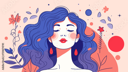 Girl power-themed vector art with a whimsical touch  featuring confident illustrations  vibrant color tones  and empowering symbols for a visually engaging and emotionally resonant representation.