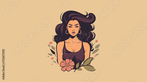 Vector illustration showcasing girl power with diverse women  dynamic poses  and bold typography  creating a visually engaging and meaningful homage to female strength and empowerment. simple