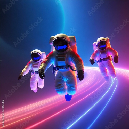 astronaut, robot, 3d, technology, space, image
