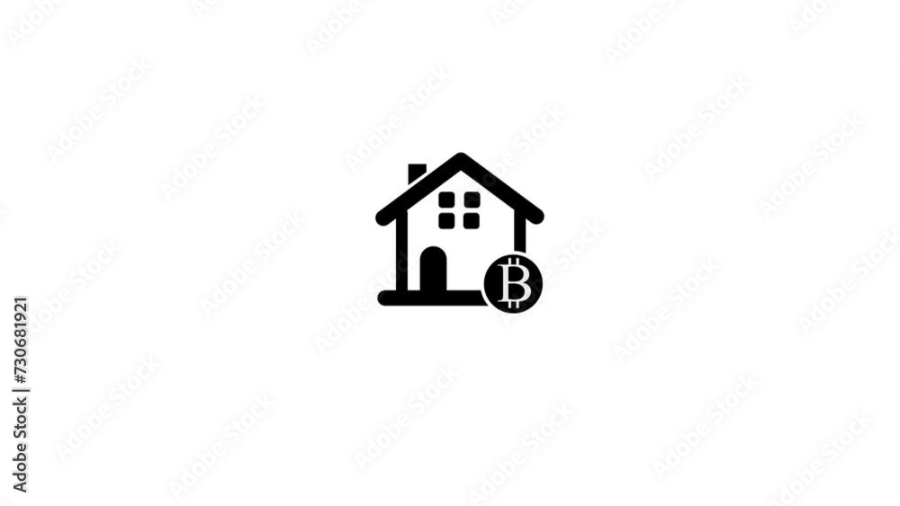 Animated black and white icon of a house with a Yen sign, symbolizing real estate investment. Animated black and white icon of a house with a Yen sign, symbolizing real estate investment.