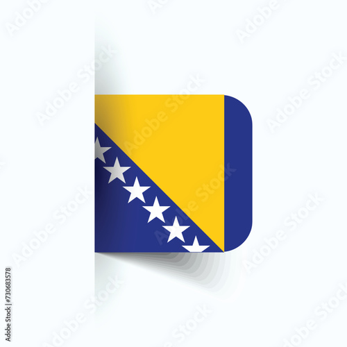 Bosnia Herzegovina national flag, Bosnia Herzegovina National Day, EPS10. Bosnia Herzegovina flag vector icon