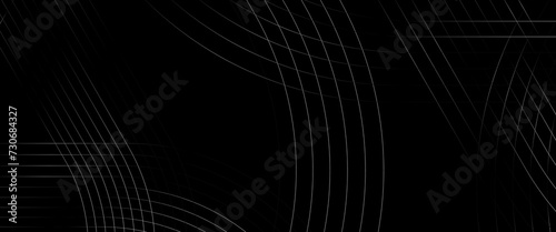 Vector abstract black background with geometric lines.
