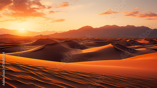 Desert background  desert landscape photography with golden sand dunes