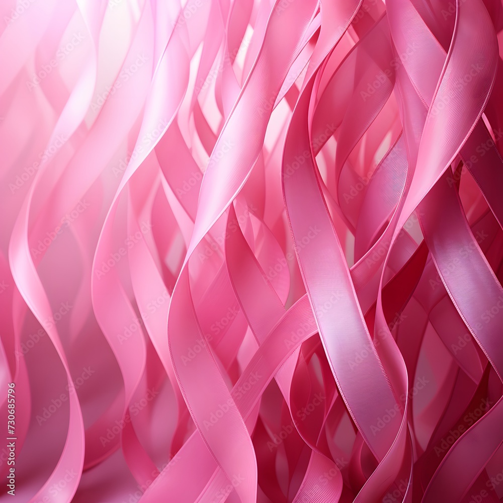 intricate interweaving of pink ribbons,