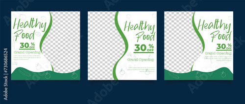 Bio food social media post template
