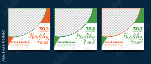 Bio food social media post template
