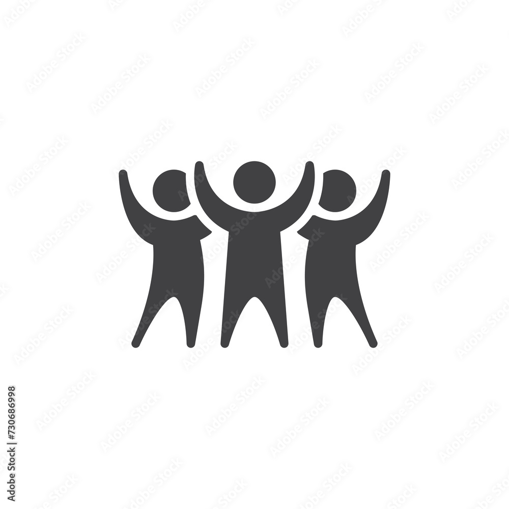 Success celebration team vector icon Success celebration team vector icon