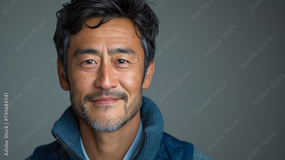 Gentleman Groomed: A Fresh-Faced Man in a Blue Sweater Generative AI Gentleman Groomed: A Fresh-Faced Man in a Blue Sweater Generative AI