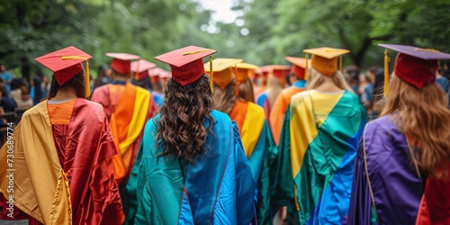Graduation Gala: A Colorful Celebration of Cap and Gown Generative AI