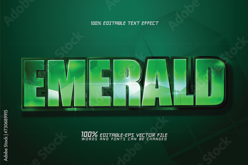 green gems emerald text style effect
