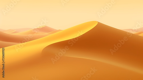 Desert landscape, sand dunes with wavy pattern