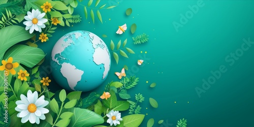 World environment day  Earth day. The global impact of individual actions to protect our planet. Environmental consciousness and inspire to contribute towards a sustainable and eco friendly future