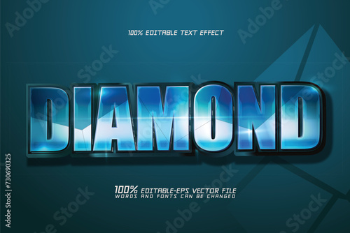 diamond luxury text effect editable shiny text style