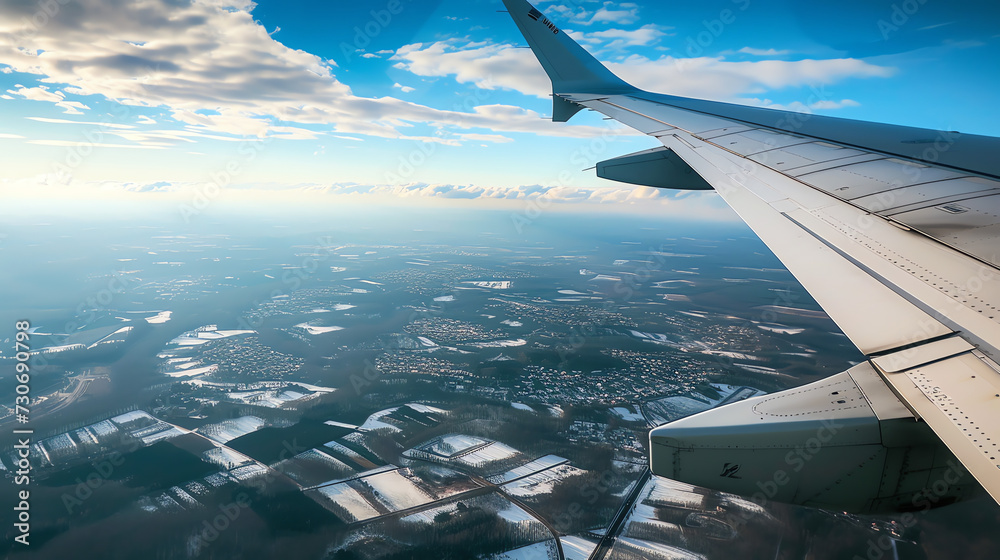 Obraz premium view from airplane window