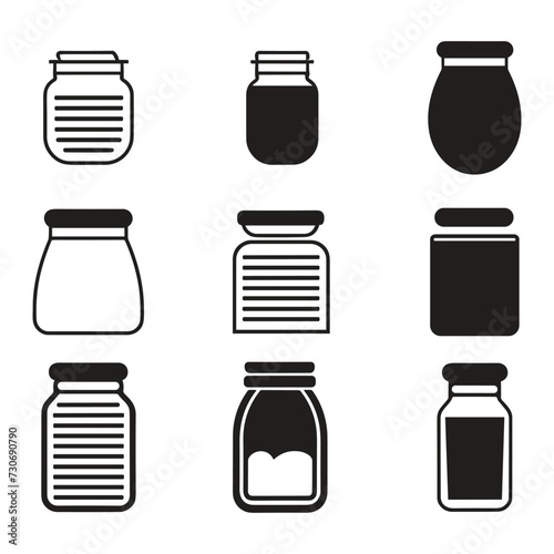 Bottle or jar logo or badge in Vintage style