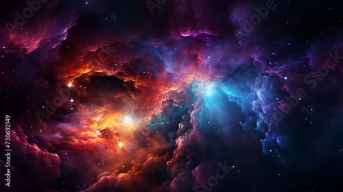Celestial Marvel  Deep Space Black Hole Eruption in Sci-Fi Style Amid Nebula s Depths  Bright Colors  Swirling Forms