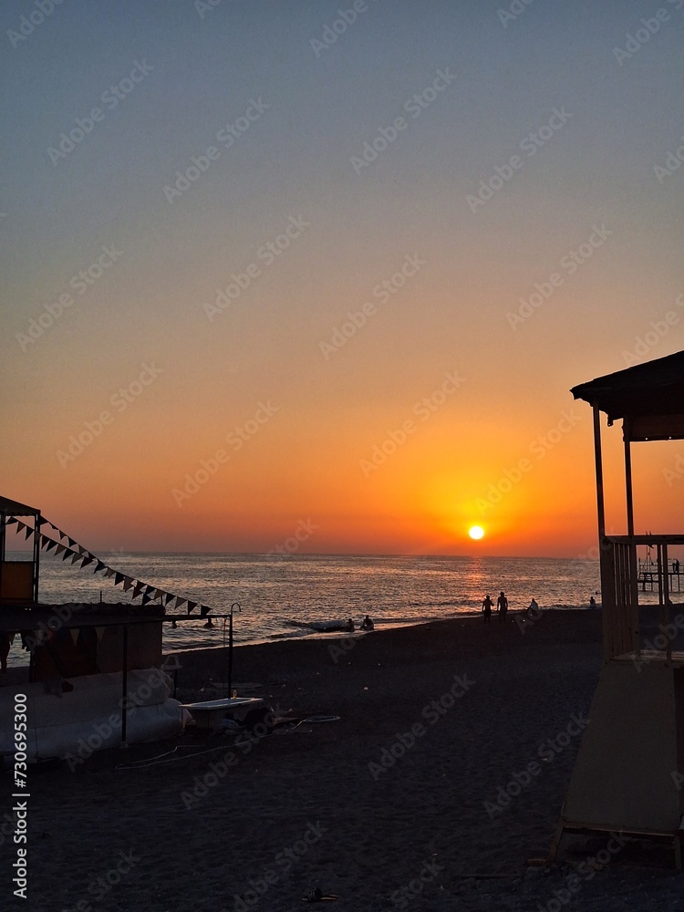 sunset on the beach