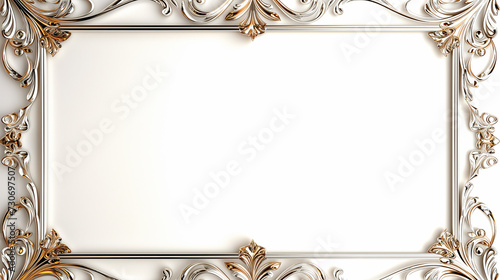 Elegant ornamental border in high detail. Classic ornate frame with modern twist.