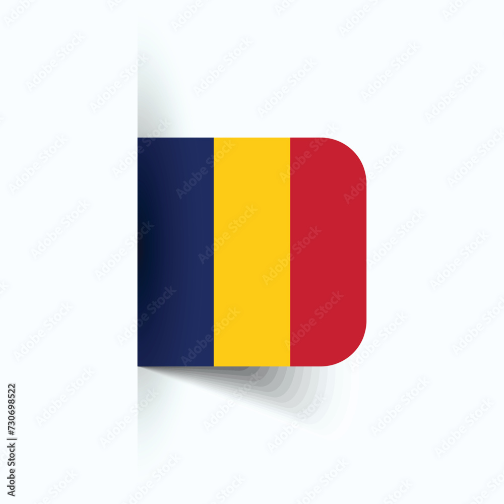 Fototapeta premium Chad national flag, Chad Flag National Day, EPS10. Chad flag vector icon