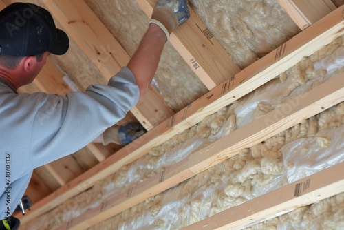homeowner installing wooden strapping over rigid insulation