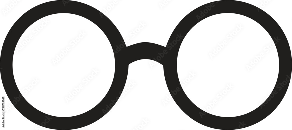 eyeglasses logo or badge in Vintage or retro style isolated on background - obrazy, fototapety, plakaty 