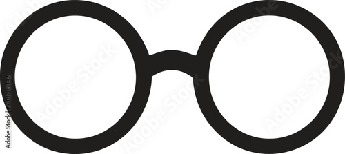eyeglasses logo or badge in Vintage or retro style isolated on background photo