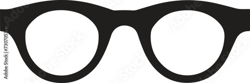 eyeglasses logo or badge in Vintage or retro style isolated on background