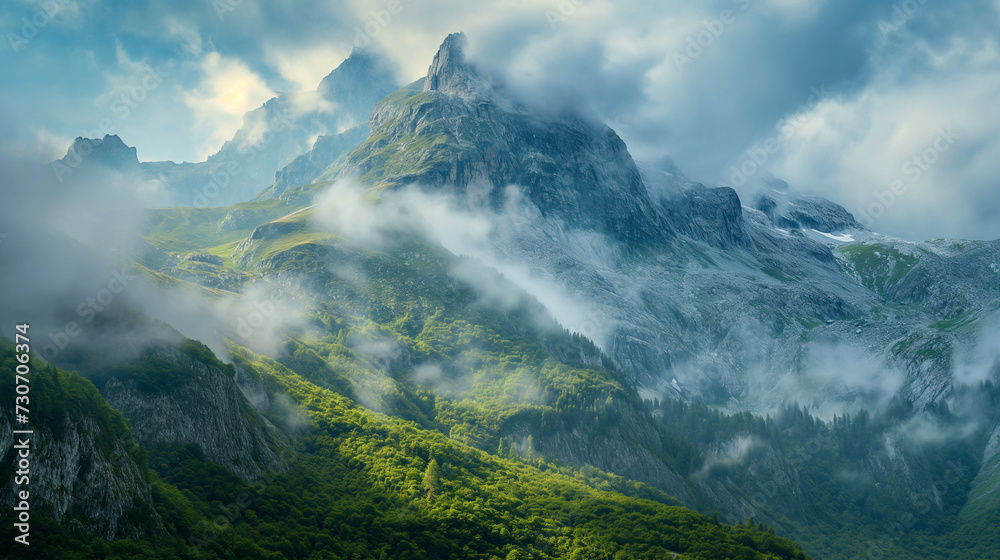 Nature's Sanctuary: Illustrated High Mountains and Rich Forests, The Vital Lungs of the World