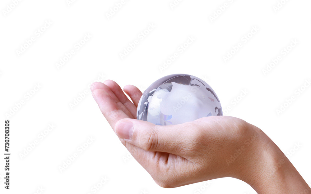 holding globe in his hand holding globe in his hand