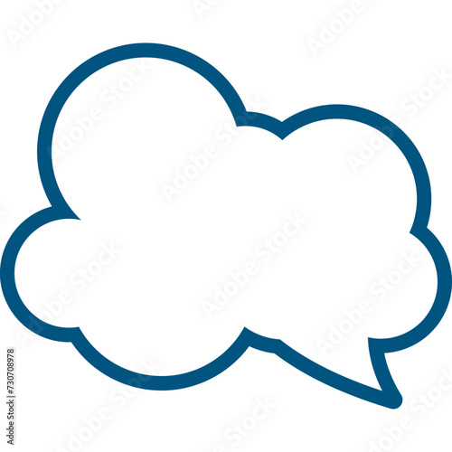 Speech Bubble Cloud Line