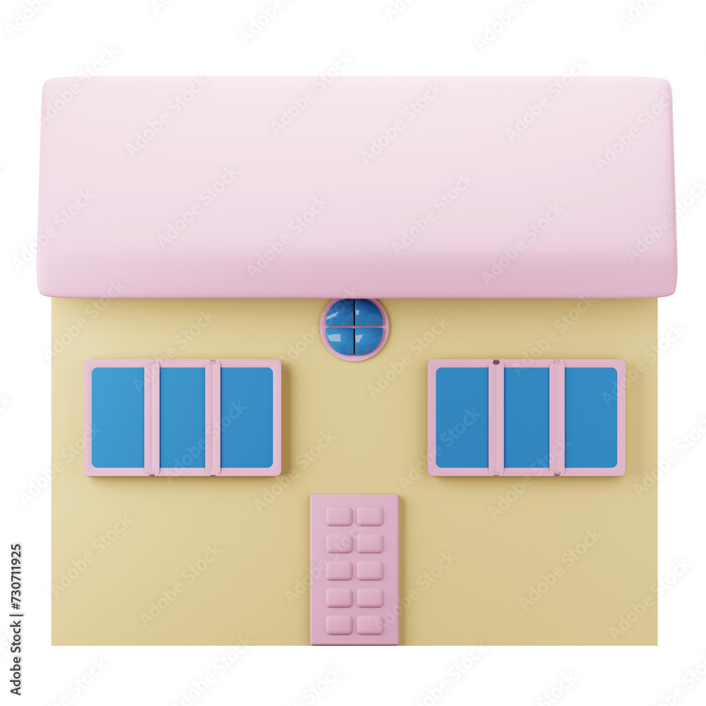 House Rendered in 3D House Rendered in 3D